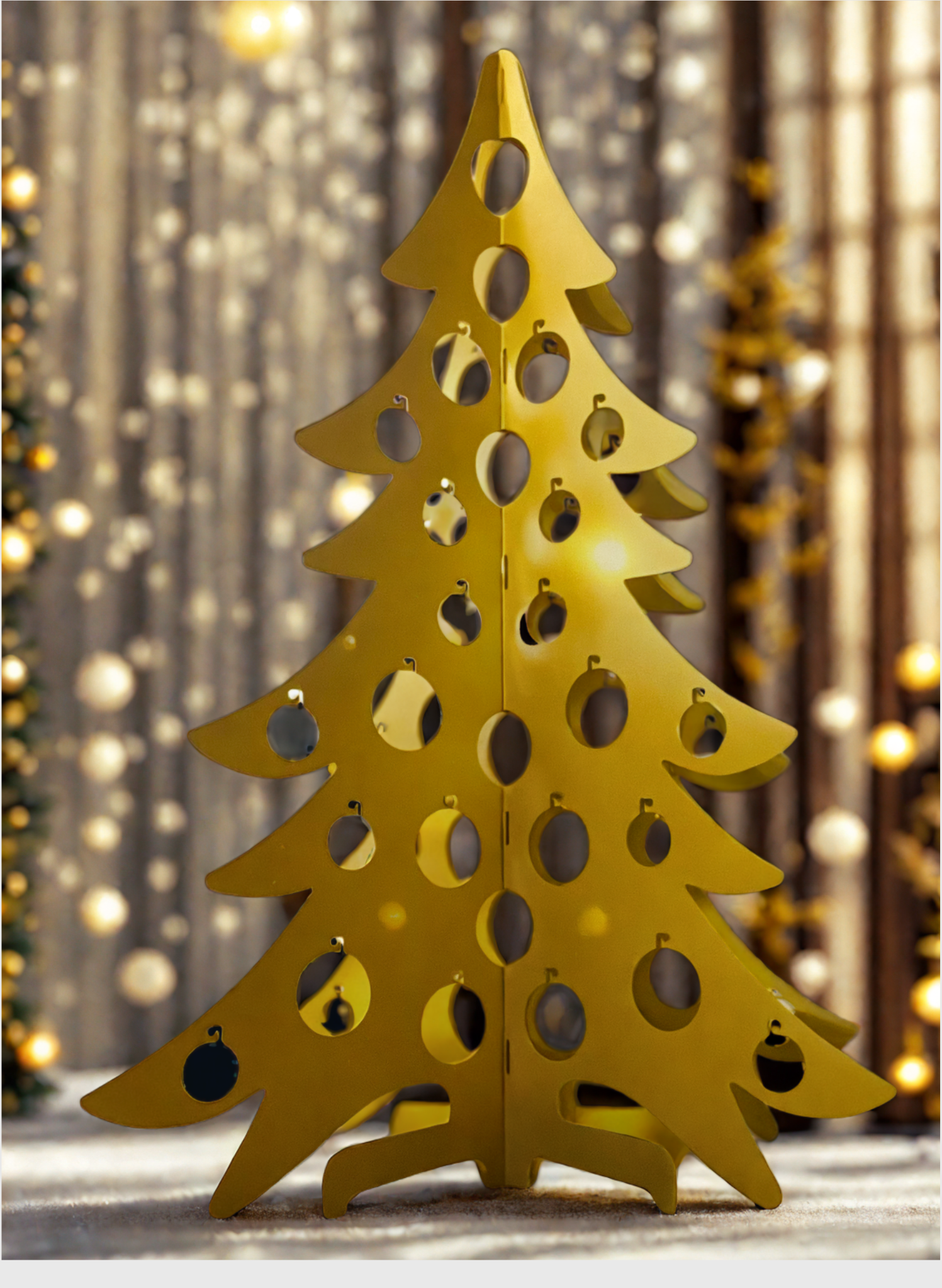 Sapin Contemporain Doré